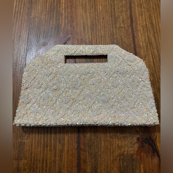 Walborg White Beaded Clutch and Wristlet Set - Picture 2 of 13